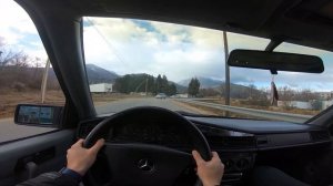 1992 MERCEDES 190D 2.0 75HP POV Test Drive#12
