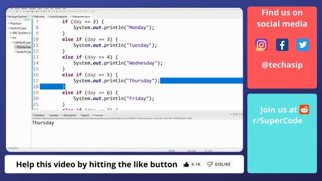How to use Switch statement in Java? Switch Case Statement | Java Tutorials for Beginners смотреть онлайн