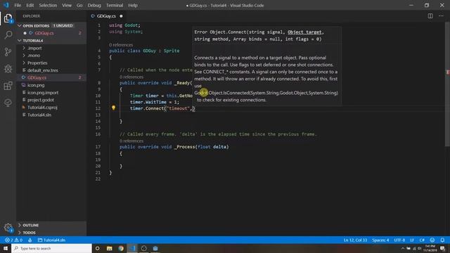 C# Godot Tutorial 4 - Signals and Slots смотреть онлайн