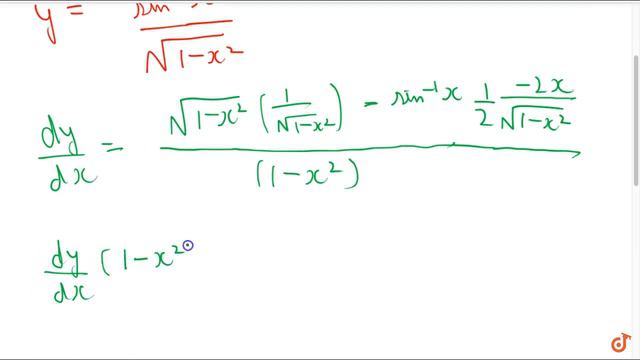 If `y=(sin^(-1)x)/(sqrt(1-x^2))` , show that `(1-x^2)(d^2y)/(dx^2)-3x(dy)/(dx)-y=0` . смотреть онлайн