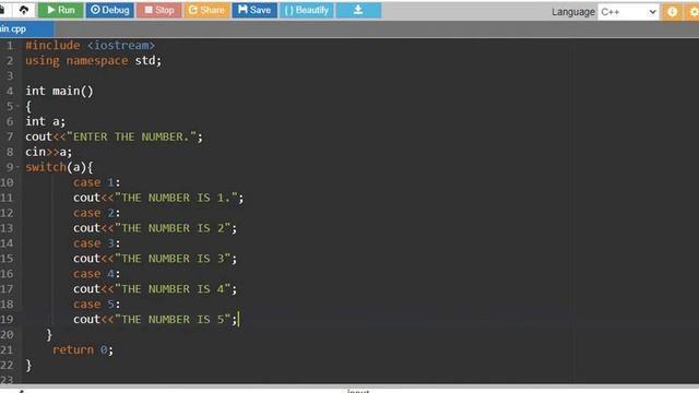 SWITCH CASE STATEMENTS IN C++ смотреть онлайн