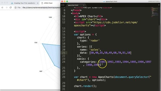 APEXcharts JS explanation of the JS codes [2/4] смотреть онлайн