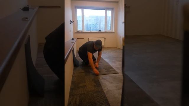 Укладка плиточного ковролина смотреть онлайн