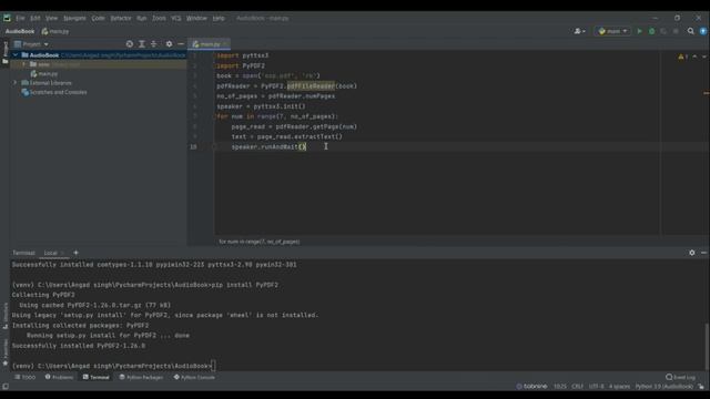 Audio books in python || pyttsx3 || PyPDF2 || Tutorial смотреть онлайн