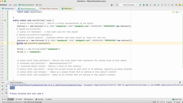 Object Class in Java смотреть онлайн