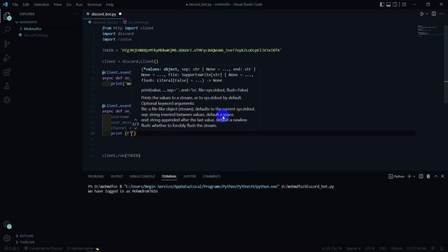 Creating a Discord Bot Python | Code With Me | Code a Discord Bot with Python | Python for Beginner смотреть онлайн