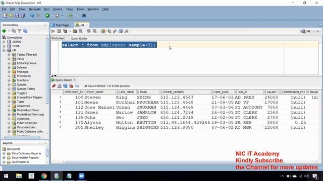 How to select random records/rows in oracle | How to select top 5 records| #Oracle #tutorial смотреть онлайн