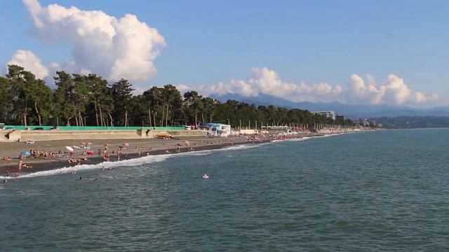 16 07 2018 вид с причала Кобулети Аджария Грузия смотреть онлайн