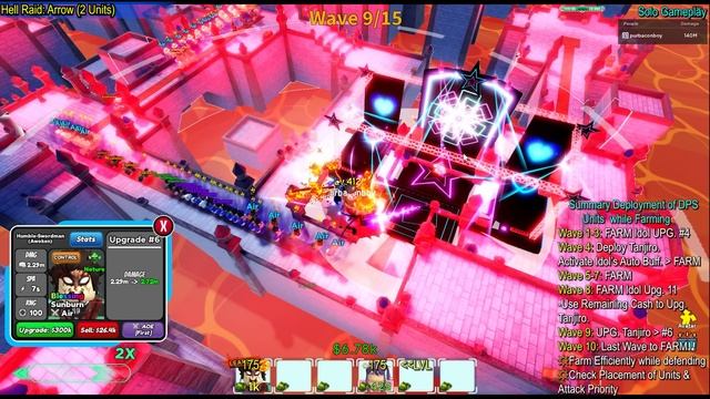 Hell Raid (Arrow) 2 Units Solo Gameplay | Roblox All Star Tower Defense смотреть онлайн