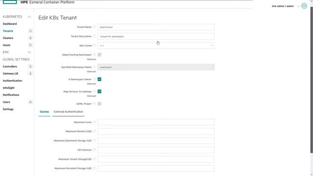 HPE Ezmeral Container Platform Interactive Demo Experience- Demo#2 Create a Kubernetes Tenant смотреть онлайн