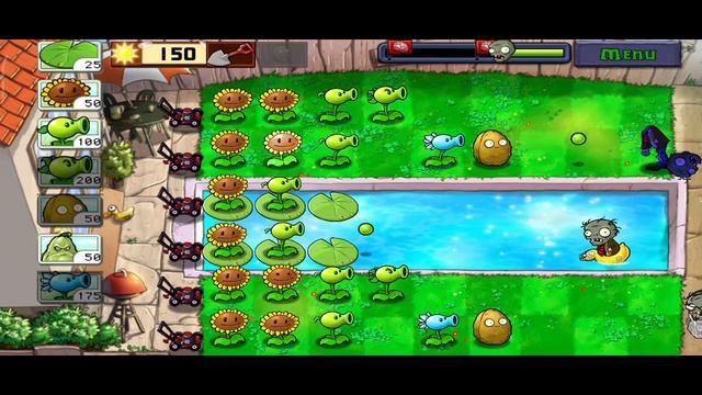 Plants v Zombies | Pool Game Level 2 | Gaming | Fun | Entertainment | 90's Game смотреть онлайн