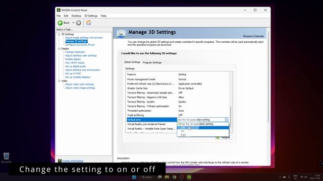 How to enable/disable Vsync in NVIDIA Control Panel смотреть онлайн