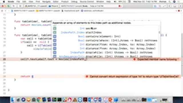 MAPD714 - F2017 - Lesson 8 - Part 1 - Table Views смотреть онлайн