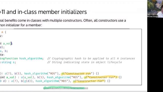 22c-in-class-init: In-class member initializers смотреть онлайн
