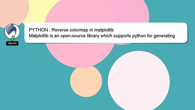 PYTHON : Reverse colormap in matplotlib смотреть онлайн
