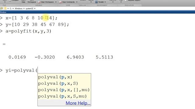 Polyfit and Polyval Command in MATLAB смотреть онлайн