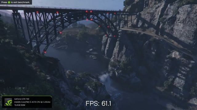 Grand Theft Auto V - MSI GTX 760 Gaming Benchmark смотреть онлайн