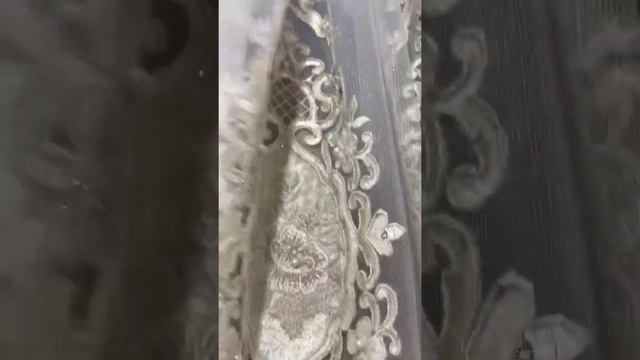 Красивый тюль с жемчугом и камнями смотреть онлайн