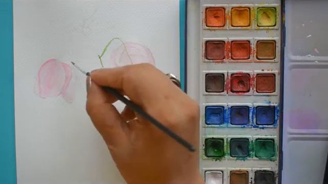 How to paint bougainvillea flower : with watercolor смотреть онлайн