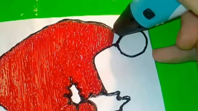 Новогодняя шапка. 3д рисование смотреть онлайн
