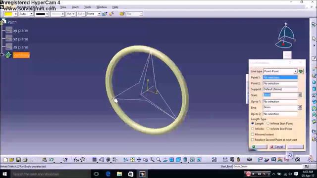Mercedes Logo in CATIA|| By sweep and blend only || смотреть онлайн