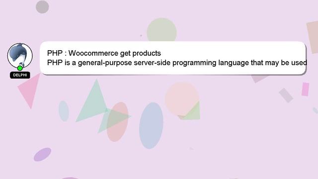 PHP : Woocommerce get products смотреть онлайн
