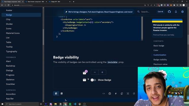 MUI V5: Badge (for notification icons + more) смотреть онлайн
