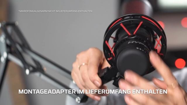 Standalone-Mikrofon mit integrierter Stoßschutzhalterung – HyperX QuadCast смотреть онлайн