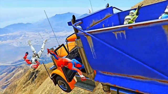 GTA 5 Water Ragdolls SPIDERMAN VS STAR WARS Ragdoll Fails (Euphoria Physics, and Funny Moments) смотреть онлайн
