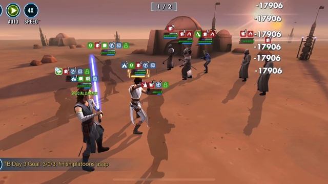 Auto Battle ROTE: Tatooine - Rey w/ Fennec смотреть онлайн