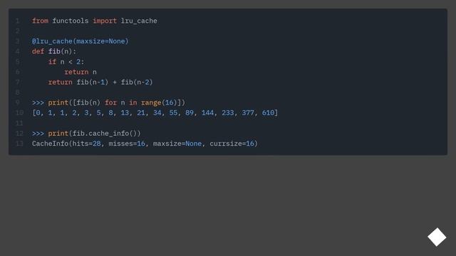 Is there a decorator to simply cache function return values? смотреть онлайн