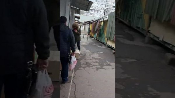 На центральном рынке Чушикина облили зелёнкой ч.2