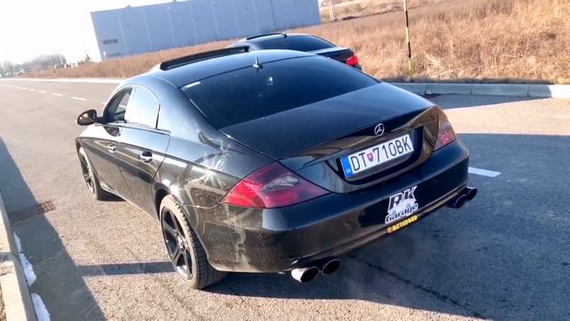 Mercedes CLS 500 | RK Garage | Snow Fun Exhaust Sound Launch
