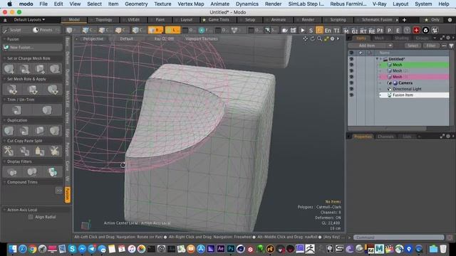 Часть 6. Mesh fusion в modo смотреть онлайн