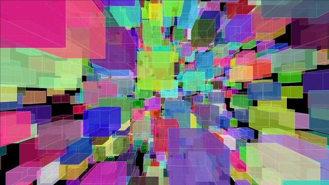 Color cubes in infinite 3D - Screensaver Footage Background video смотреть онлайн