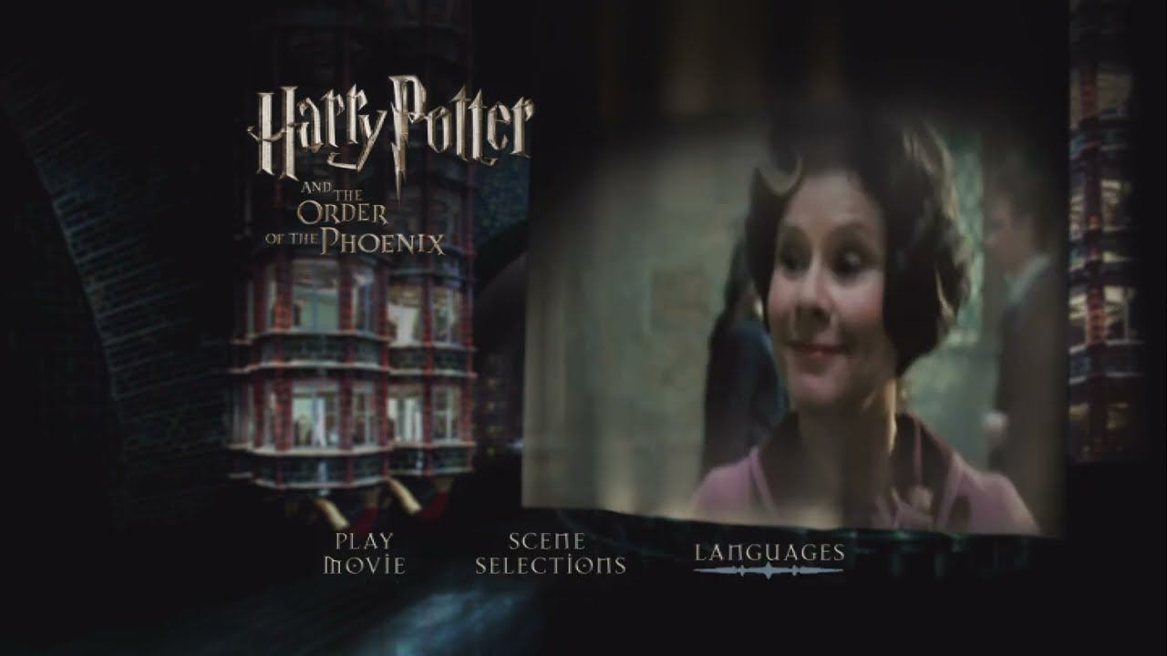 DVD - меню : Гарри Поттер и Орден Феникса смотреть онлайн