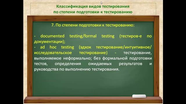 Видео 20. Тестирование по документации. Ad hoc тестирование смотреть онлайн