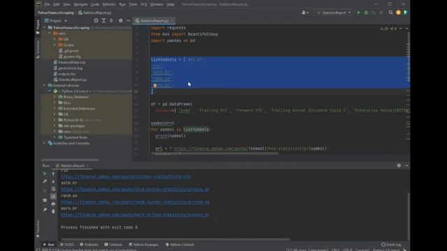 How to extract financial statistics into excel from yahoo finance using Python смотреть онлайн