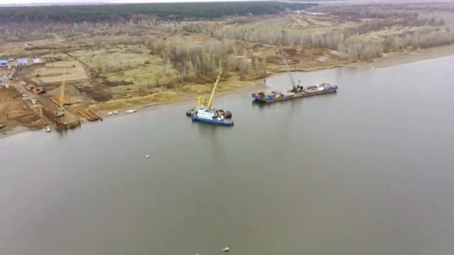 СЪЁМКИ С МЕСТА СТРОИТЕЛЬСТВА МОСТА ЧЕРЕЗ р КАМА. Продолжение 2. смотреть онлайн