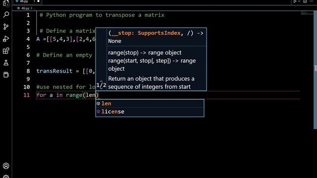 #40 Transpose a Matrix by Python смотреть онлайн