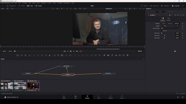Делаем объектив с f0.85 в Davinci Resolve (DepthMap&VariBlur) смотреть онлайн