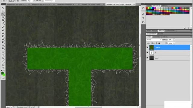 Grass Font Photoshop