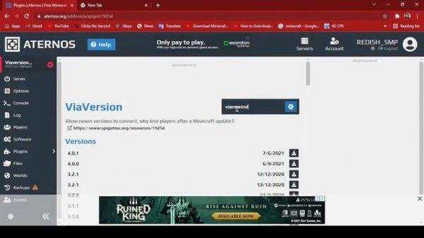 Minecraft|How To Setup ViaBackwards,ViaRewind,ViaVersion