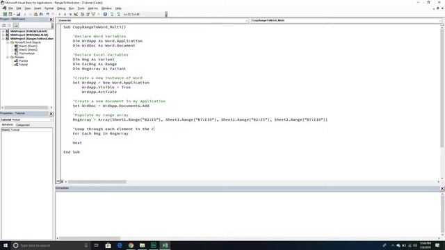 How To Copy Multiple Excel Ranges To Word Using VBA смотреть онлайн