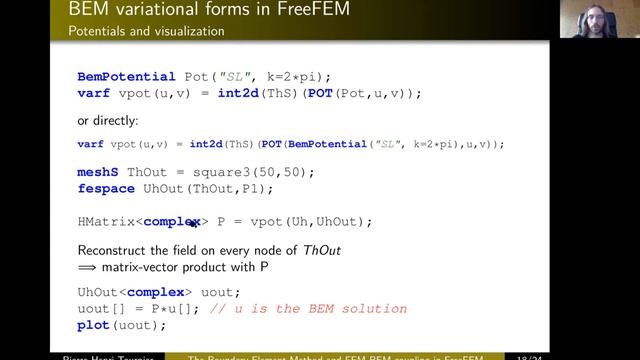 Pierre Henri Tournier the boundary element method and FEM BEM coupling in FreeFEM смотреть онлайн