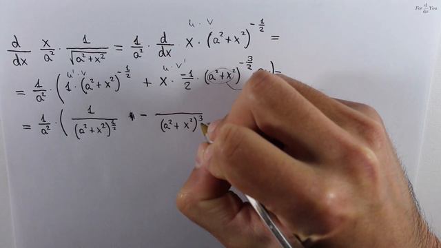 Derivative Of (x/a^2)(1/sqrt(a^2+x^2))