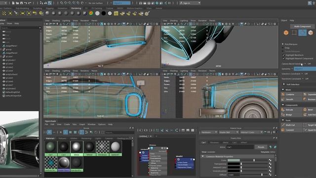 Mercedez Benz Car 3D model in Maya Tutorial : Part 1 - Modeling смотреть онлайн