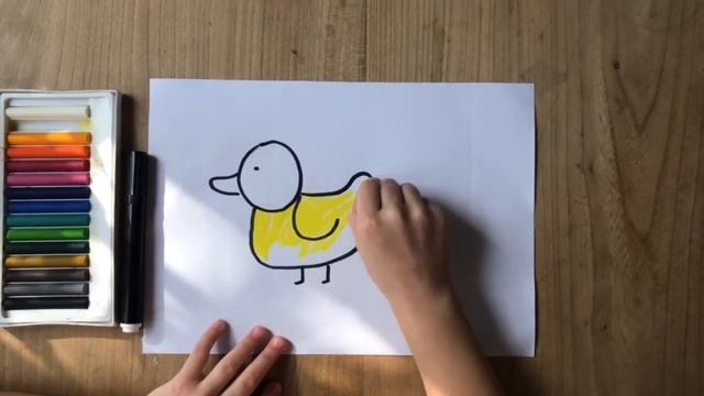 Как нарисовать утёнка пошагово?? смотреть онлайн