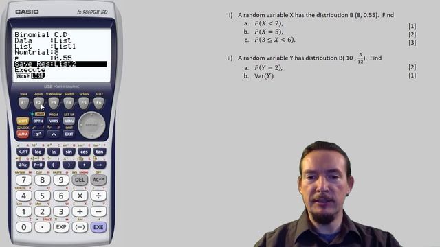 Binomial Probability Distribution with a Casio Graphical Calculator смотреть онлайн