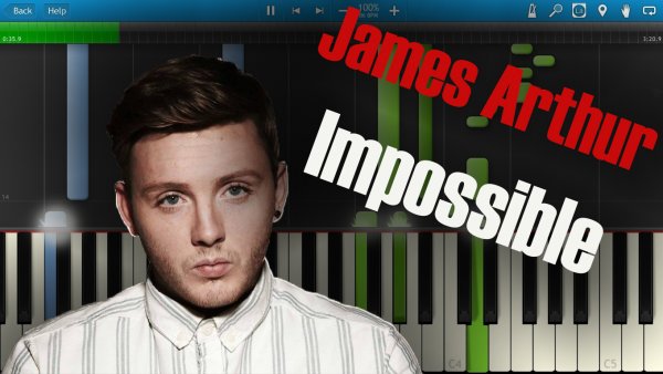 James Arthur - Impossible [Piano Tutorial] Synthesia